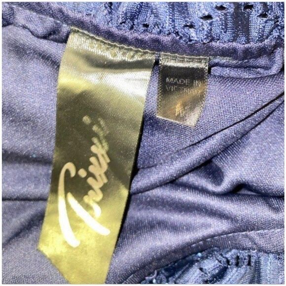 Elegant Blue Strapless Maxi Dress - Picture 7 of 7